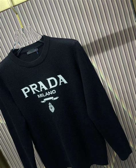 prada sweater gray|prada milano sweatshirt.